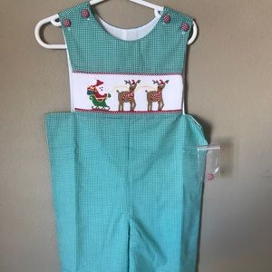 Christmas smocked longall